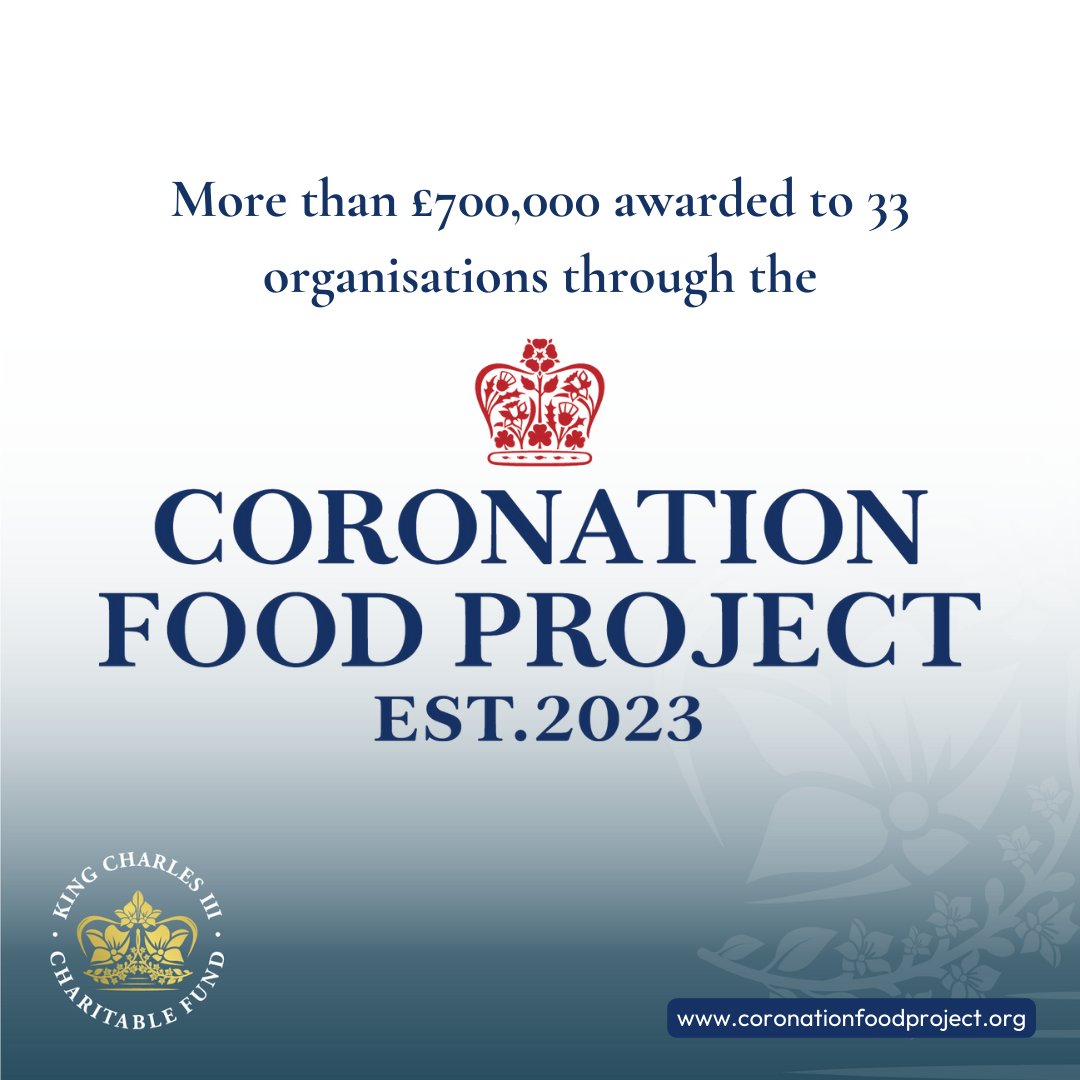 We are delighted to announce that the Coronation Food Project, an initiative of King Charles III Charitable Fund has awarded more than £700,000 to 33 organisations working to reduce food waste and food insecurity across the UK. Learn more at kccf.org.uk/coronation-foo…