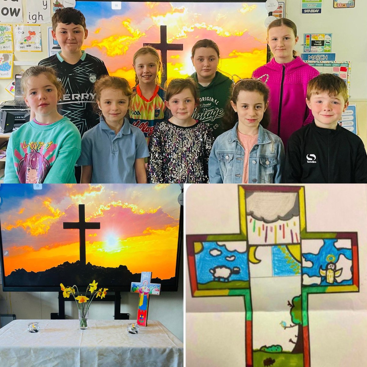 Well done to our children who led our Easter prayer service this morning .👏Excellent participation by all of our pupils. 💛#grateful #thinkingofothers #wecare #pupilvoice @clogherdiocese