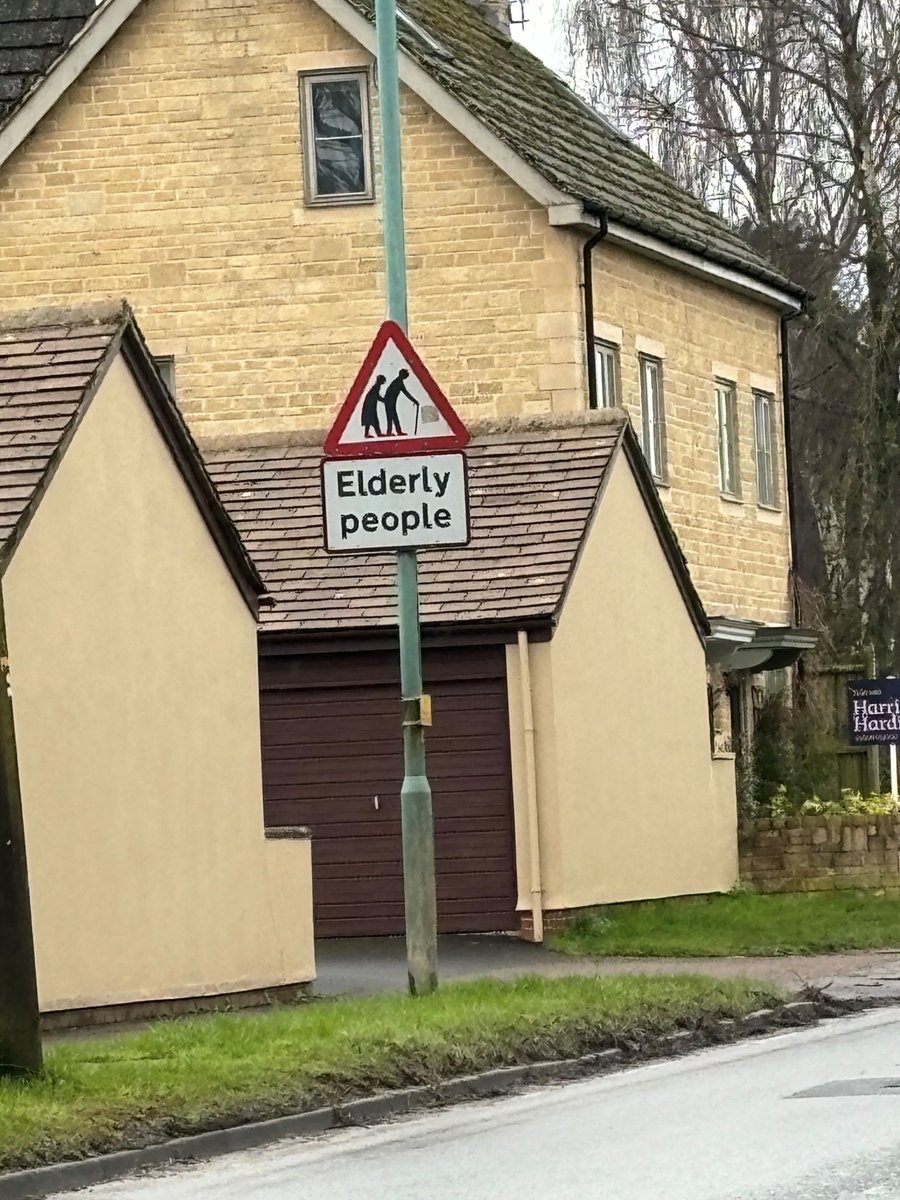 We spotted these road signs recently which show an ageist illustration of an older person being portrayed hunched over with a walking stick. It's time we changed this view of older people, how would you like to see older people portrayed in imagery like this? Let us know!