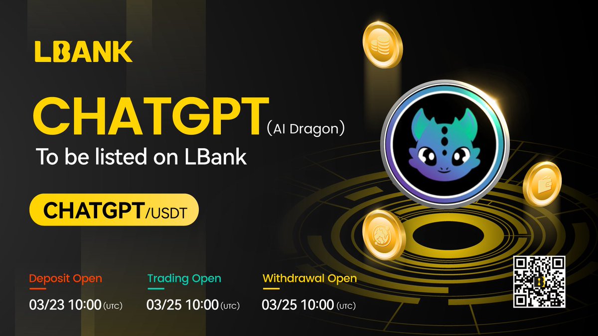 🗽 New #listing

🌠 $CHATGPT (AI Dragon) will be listed on LBank！<a href="/SOL_Dragon_Coin/">AI Dragon | $ChatGPT (2.0 version Launching) 🐲🤖</a>

In 2024, a year considered auspicious as the Year of the Dragon, AI DRAGON was born.

❤ Details: tinyurl.com/bdehwbt8