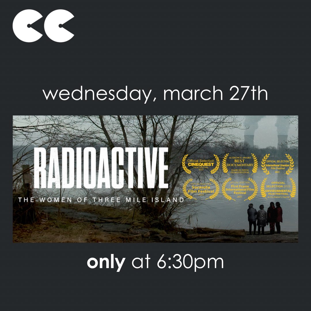 The Cape Downwinders Presents “Radioactive: The Women of Three Mile Island” an award-winning film about the 1979 Three Mile Island meltdown – the worst commercial nuclear power accident in U.S. history – and its aftermath. It uncovers the never-before-told stories of four