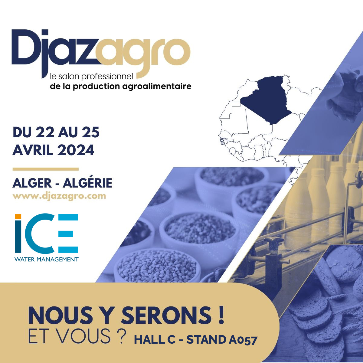 ICEengineering's tweet photo. We will be at Djazagro 2024 in Algeria. From April 22 to 25 Hall C, booth A057 at the SAFEX exhibition centre in Algiers.
 
#eau #traitementdeau #agroalimentaire #everydropcounts #water #watermanagement #watertreatment #Djazagro https://t.co/3EUdoGIqFY