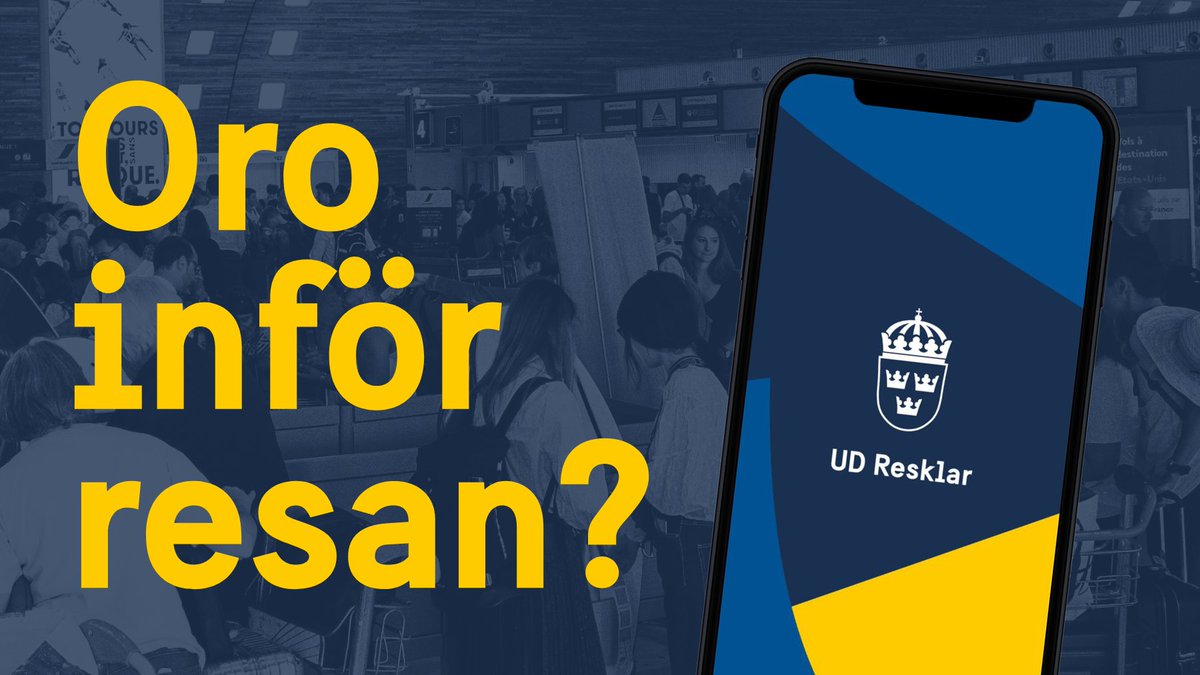 Reser du utomlands? Genom att anmäla dig till svensklistan på appen Resklar kan vi nå dig vid en kris.

Läs på innan du åker. Ladda ner den senaste versionen av Resklar och slå på pushnotiser.