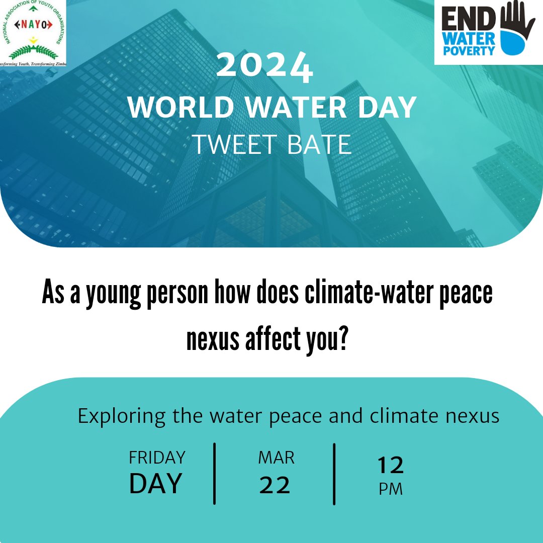 🎙Question 2: As a young person how does climate-water peace nexus affect you?
#WorldWaterDay #ClaimYourWaterRights #LeaveNoYouthBehind