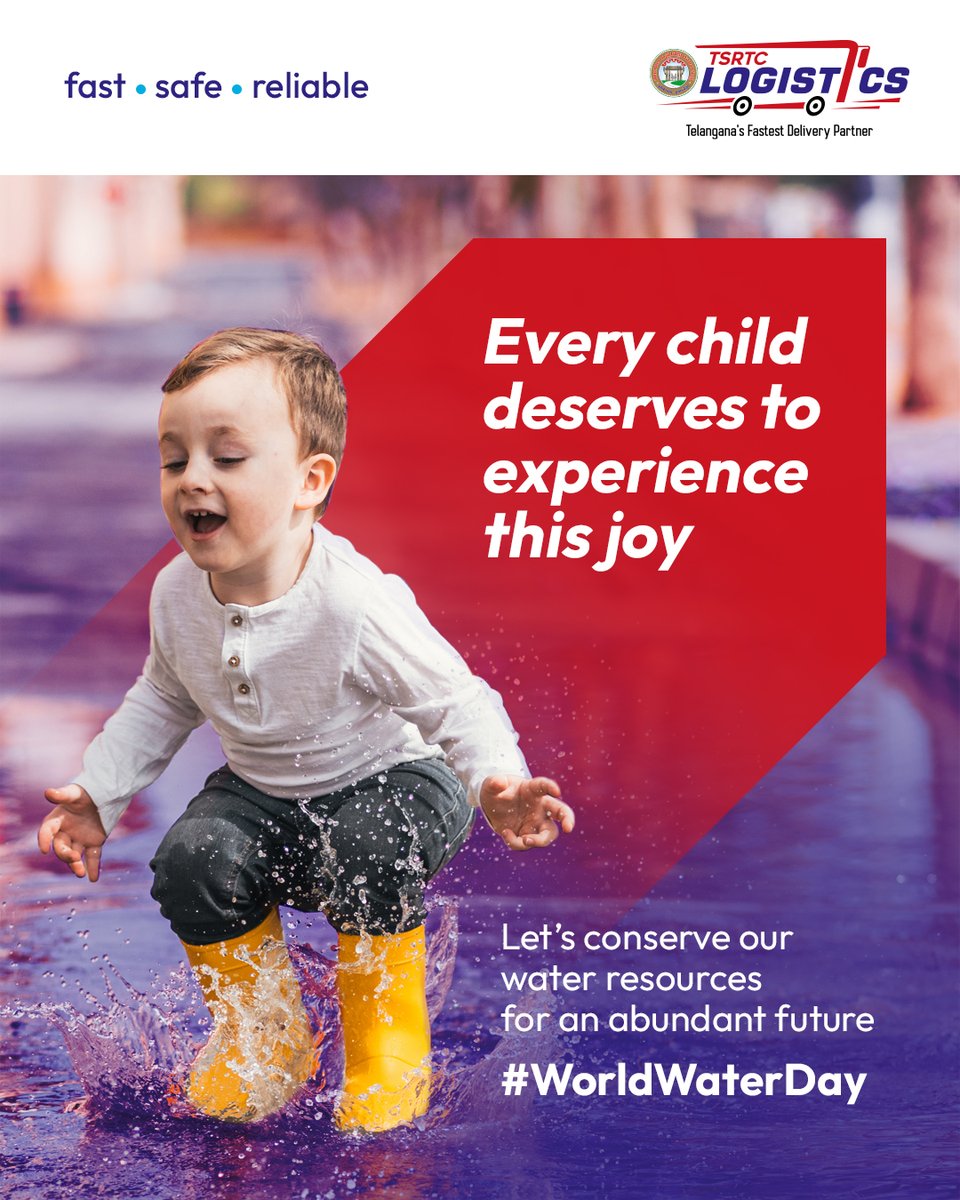 TSRTC_LOGISTICS's tweet image. Around 163 million Indians don&apos;t have access to clean drinking water.

This #WorldWaterDay let us reaffirm our commitment to #Sustainability and responsible water management.

Let&apos;s drive change for a water-secure future!

#tsrtclogistics #SaveWater #ConserveWater 

@TSRTCHQ