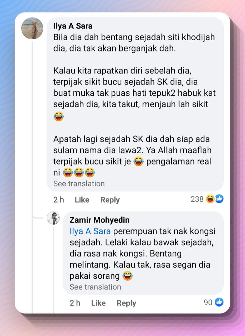 imzanrazin's tweet image. Tuan-tuan. Perempuan ni, sejadah pun dia taknak berkongsi. Inikan pula berkongsi suami. Renung-renungkan lah dan selamat berbuka.

#rapatkansaf