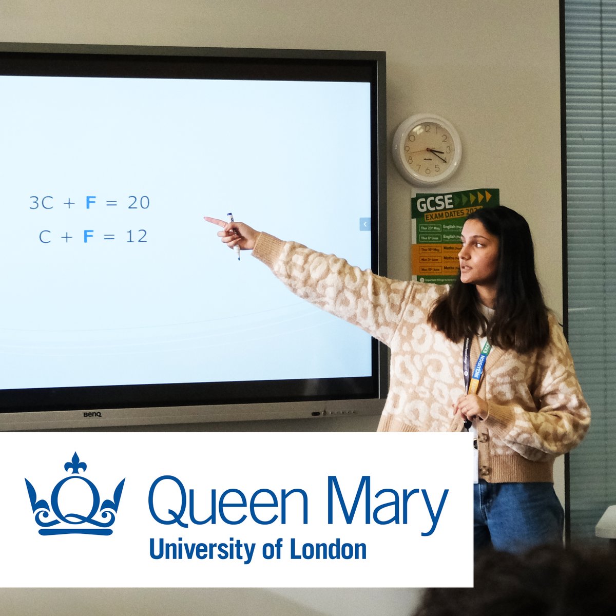 WFCTweets's tweet photo. Thrilled to have @QMUL third-year #MathsStudents joining us as #StudentAmbassadors!

Their collaboration and teaching support during placements has been invaluable.

Shoutout to Bhavika for making simultaneous equations engaging for our learners! 📚📷 #ThinkBIG #MathsEducation https://t.co/kFZnbFbos5