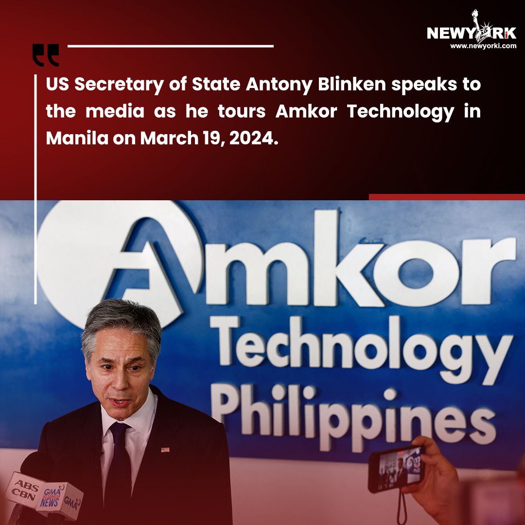 #Blinken's Visit to #Manila: Touring #AmkorTechnology and Engaging with the Media.
#NYI