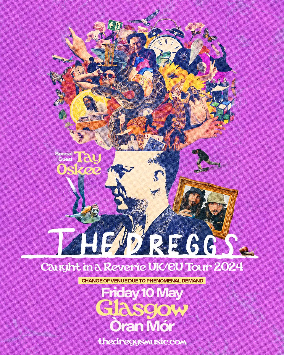 VENUE CHANGE // Due to demand the @TheDreggsMusic show that was due to take place at @thegladcafe on 10th May has been moved here. Original tickets remain valid and tickets now for sale from @TicketWebUK >> tinyurl.com/2p92aba8