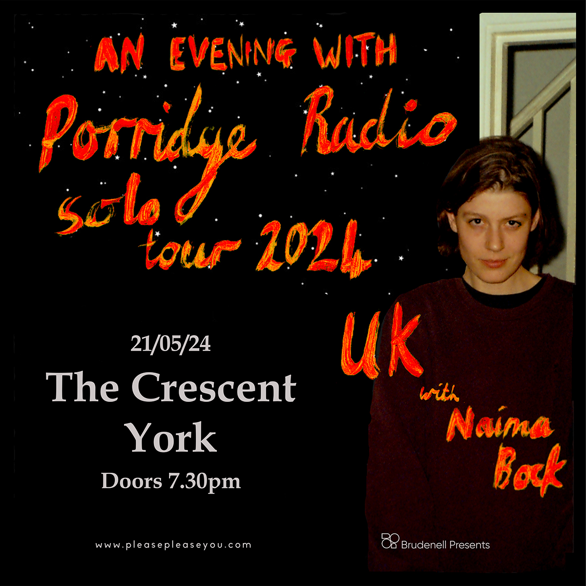 Dana Margolin of @porridgeradio is coming back to @TheCrescentYork for a special solo show in May. A joint tour with the wicked @naimabock. Tickets are on sale now! >> pleasepleaseyou.com