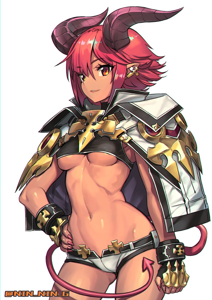 NIN_NIN_G's tweet photo. 昔描いた悪魔っ娘さん https://t.co/8cCW4tkoV3