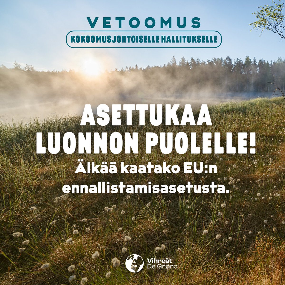 Ennallistamisasetus varmistaisi jokaisessa EU-maassa työn luonnon elinvoimaisuuden lisäämiseksi, luontokadon pysäyttämiseksi ja luonnon monimuotoisuuden vahvistamiseksi. Aikooko Suomi todella kaataa sen? Tätäkö on @kokoomus luontopolitiikka? @KaiMykkanen @PetteriOrpo @saarasofia