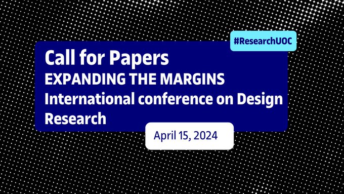 🙋‍♀️ Are you doing #research on design? 📆 Open #CallforPaper for the International conference on Design Research 👉 until April 15! ➕Here more information: dozz.es/1ekck3 #researchUOC