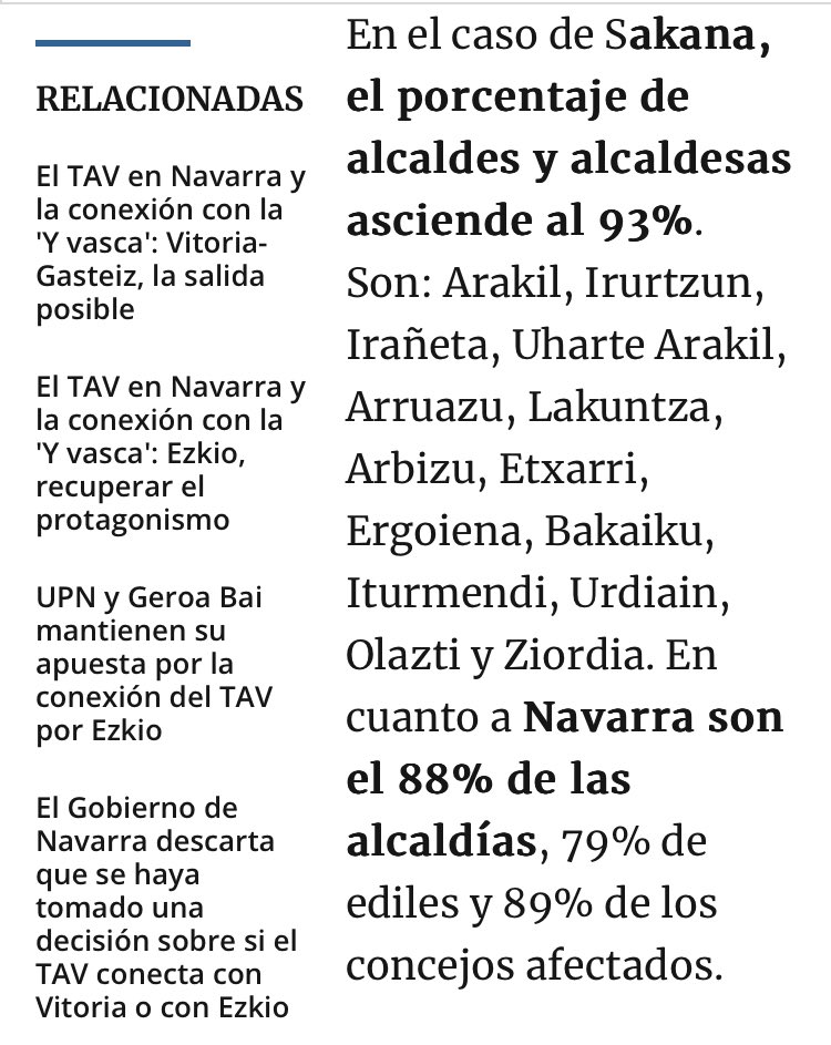 🔇Un gesto incomprensible por parte de @JavierOlloMartn por la importancia del tema.

El alcalde de Altsasu es el único de Sakana que  no se ha sumado a la petición de reforzar la via ferroviaria actual para evitar el desastre económico y ecológico que supone el TAV.