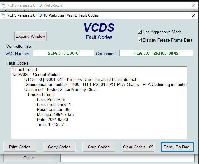 "Easter eggs" in VCDS? 🙃

#eastereggs #vcds #vcdscoding #rosstech