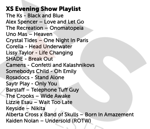 Mr_Jimbob's tweet photo. Another week is almost upon us and it brings another selection of the finest new music around on the @XSManchester eve show.

New noise from @barstaffband @TheCrooksUK @lizzieesau @keysideliv and @bandofskulls x @albertacross.

+ class of Ones to Watch 24 @KaidenNolan as my ROTW. https://t.co/5VynVGTRCB