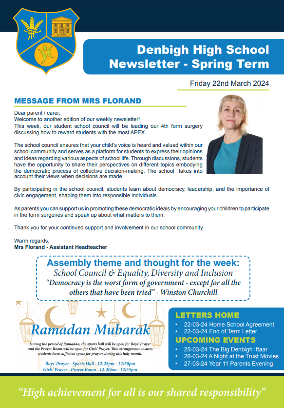 Our latest newsletter is available to view here: denbighhigh.luton.sch.uk/docs/Denbigh_N…