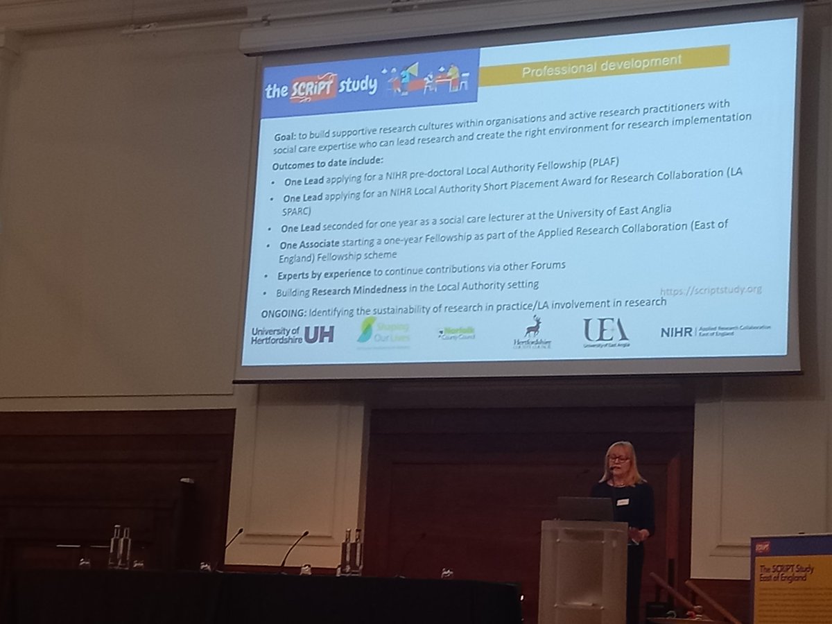 gjsathyamoorthy's tweet photo. @ #scriptconference @Friend Hse. The aim of the programme to support the sustainability of research in local authorities @arc_eoe have been significantly involved @ARC_NWL @NIHRARCs the NWL CLRN are well represented with there team are based with NWL local authorities https://t.co/kDTt6We6WW