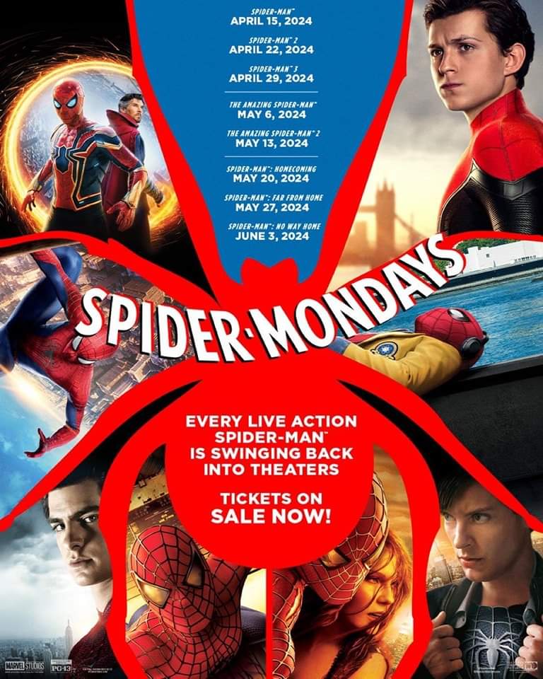 Every live action Spiderman movie is Back in theatre....
#SpiderMan #liveaction #movies 
#MCU #Hollywood #news