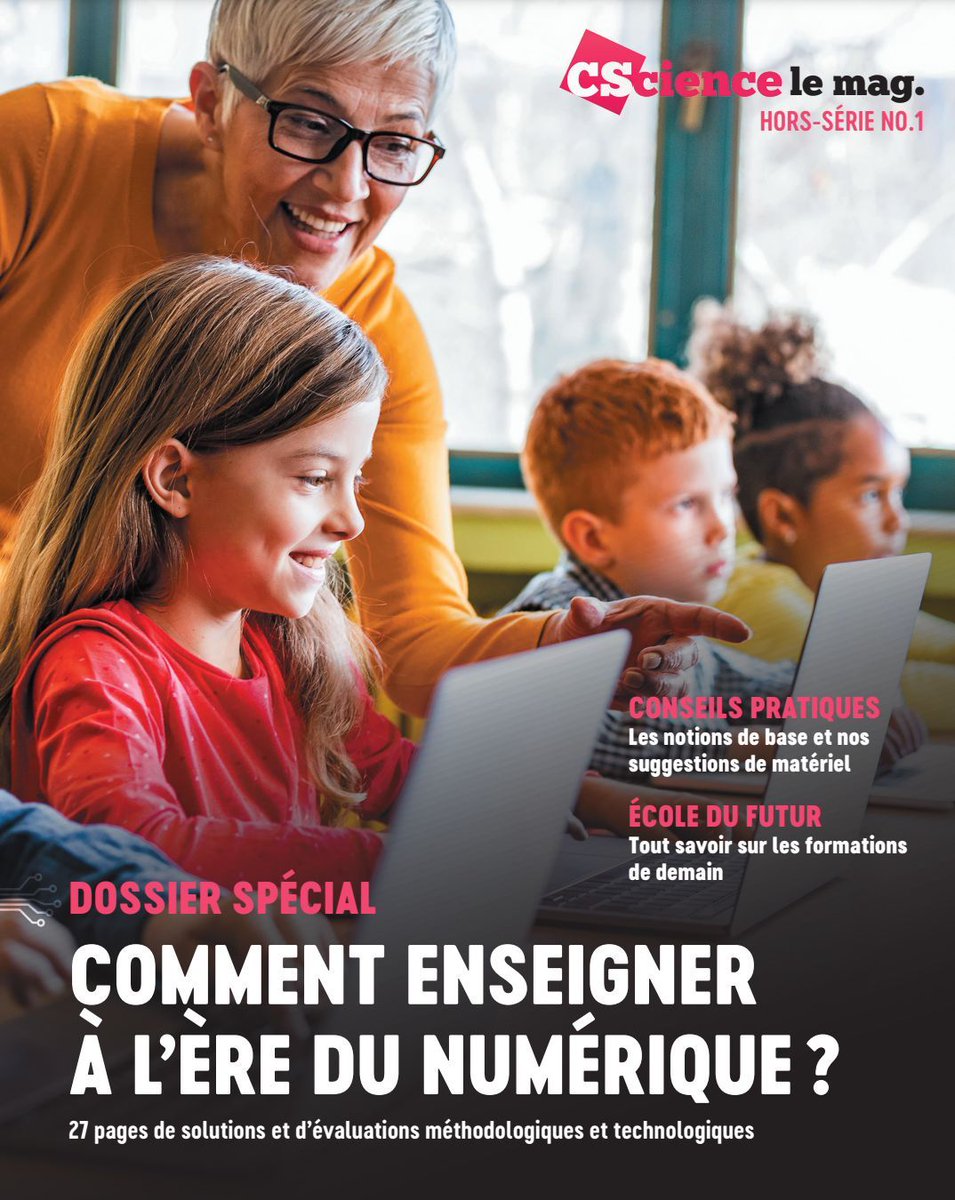 Plongez dans le hors-série de CScience, vous y découvrirez de l'inspiration sur l'utilisation de la technologie en #classe et sur son rôle dans la transformation de l'#apprentissage. 
buff.ly/3Tj3y0Z #education #enseignement #numerique #TICE
Crédits 👉  <a href="/CScienceinfo/">CScience</a>