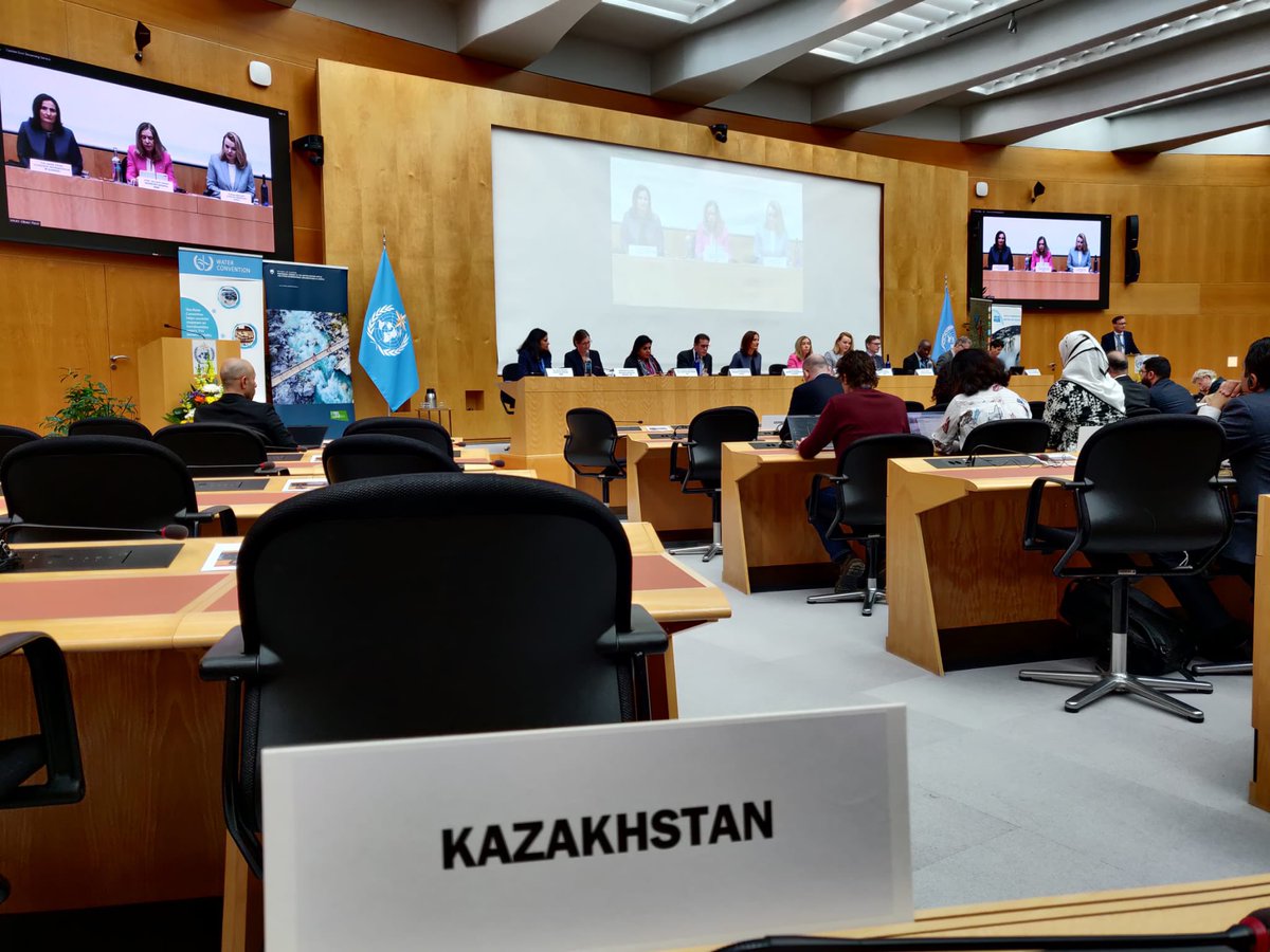 Happy #WorldWaterDay!💧 We were delighted to join the thoughtful discussions hosted by @SLOtoUNGeneva, @WMO, @GenevaWaterHub, @UNECE, as 🇰🇿 launches a new national water strategy and prepares to co-chair #OneWaterSummit in September.