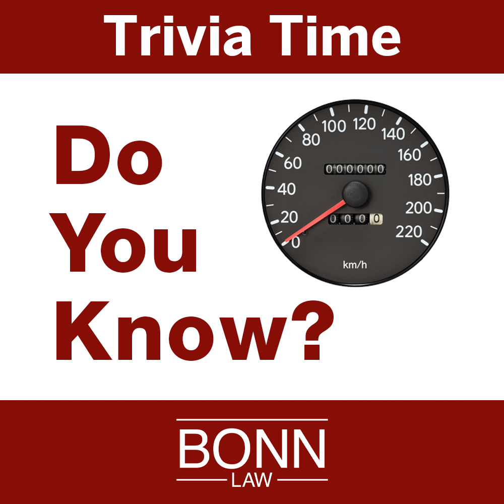 Trivia Time: Do You Know…
What is the maximum speed limit on Canadian highways?
Answer:
The maximum speed limit on Canadian highways varies by province, but it generally ranges from 100 to 120 km/h. bonnlaw.ca
#TriviaTime #CanadianLaw #SpeedLimit #TrustBonnLaw