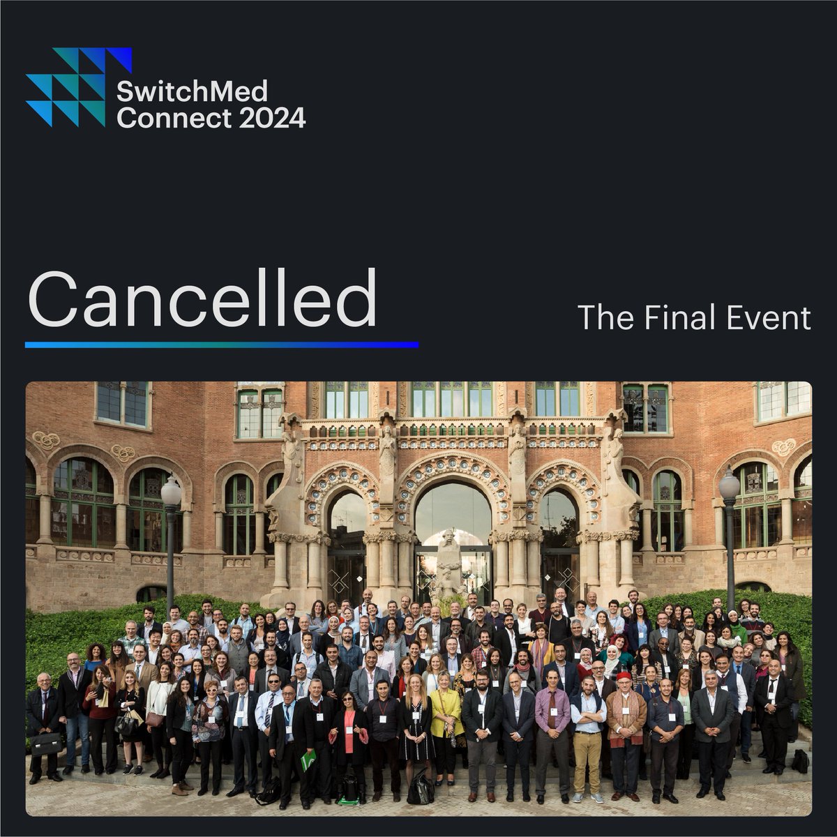 We regret to inform that due to unforeseen circumstances, we have made the difficult decision to cancel the #SwitchMedConnect 2024 event scheduled for May. We apologize for any inconvenience this may cause. Thank you for being part of the SwitchMed community!
