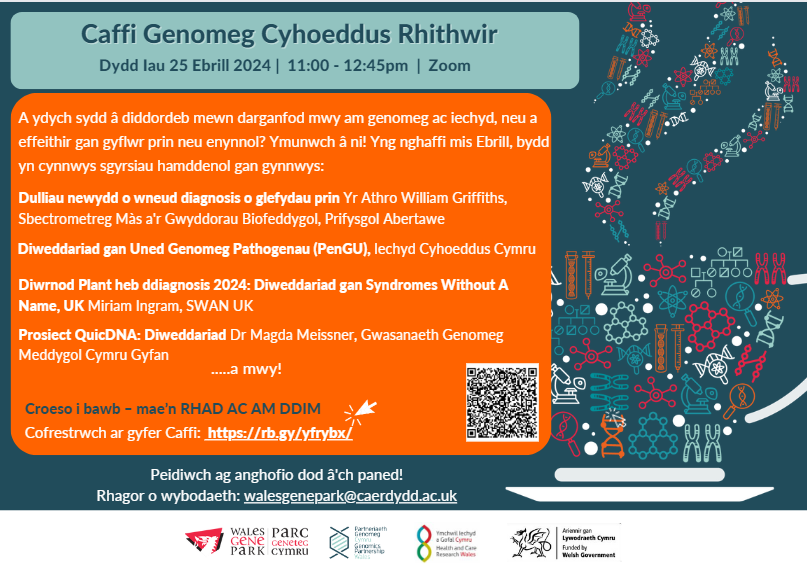 We're excited to have some brilliant speakers at our next Genomics Café, including Dr Magda Meissner @MM_Oncologist, lead of the Liquid Biopsy study for diagnosis of lung cancer 'QuicDNA' .@MedGenWales Sign up for the zoom here: rb.gy/yfrybx/ All welcome/Croeso i bawb🧬