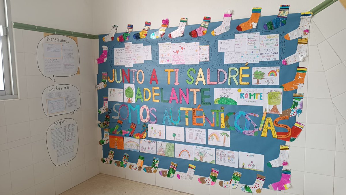 coledecuevas's tweet photo. Mural con motivo de la celebración del Día Mundial del Síndrome Down 21/03/2024 https://t.co/o95qmjRBwJ
