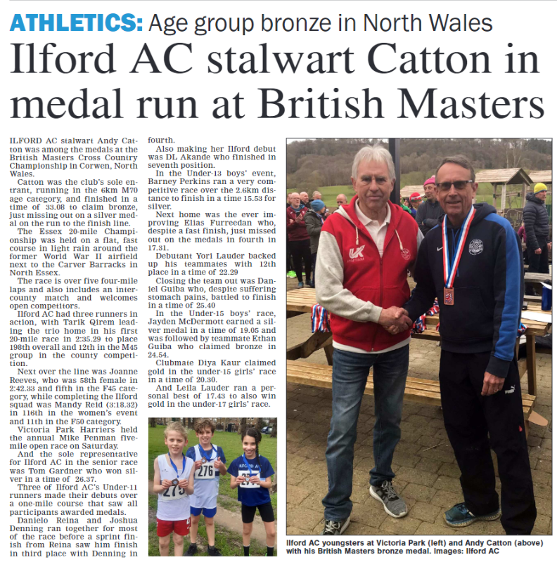 This weeks Ilford Recorder.
How dare they relegate Ex England International 'Andy Catton' from 'Legend' to 'Stalwart' 😆😆