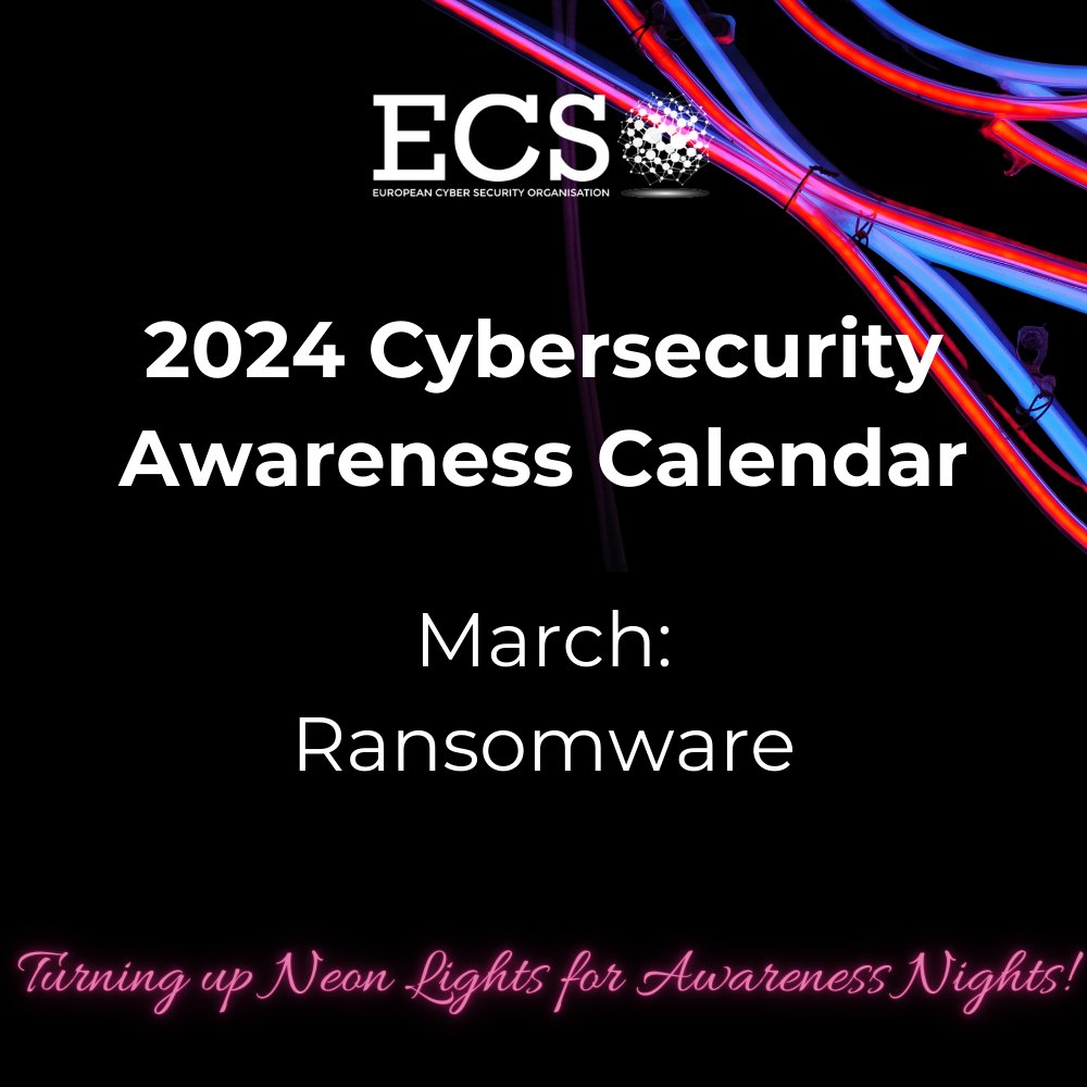 🗓 The March edition of the Awareness Calendar by the @ecso_eu is out! 🚩 And since this month's topic was #ransomware, we could not miss out on sharing our experience in fighting this type of #cybercrime. 👁 You can read more about our take on this matter, alongside those of…