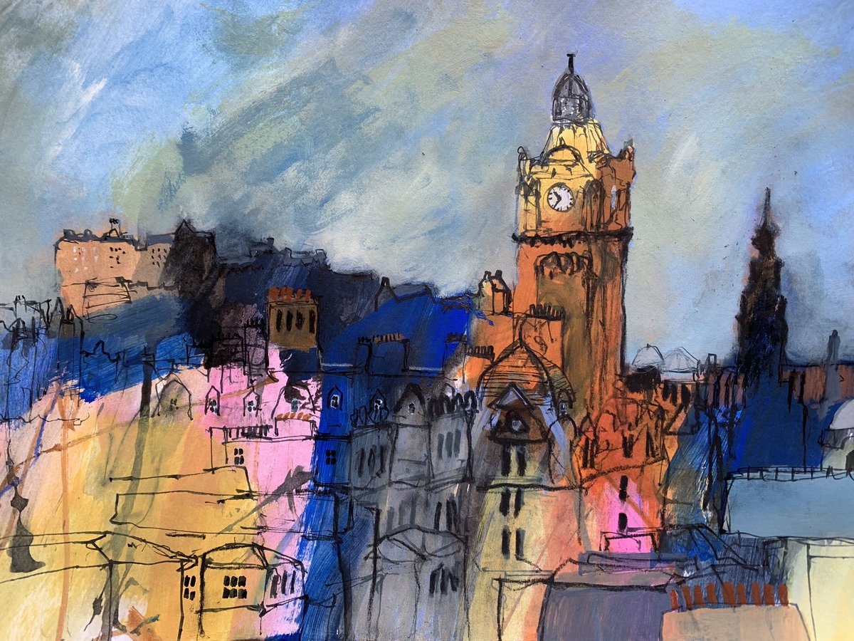 Mixed media drawing #Edinburgh