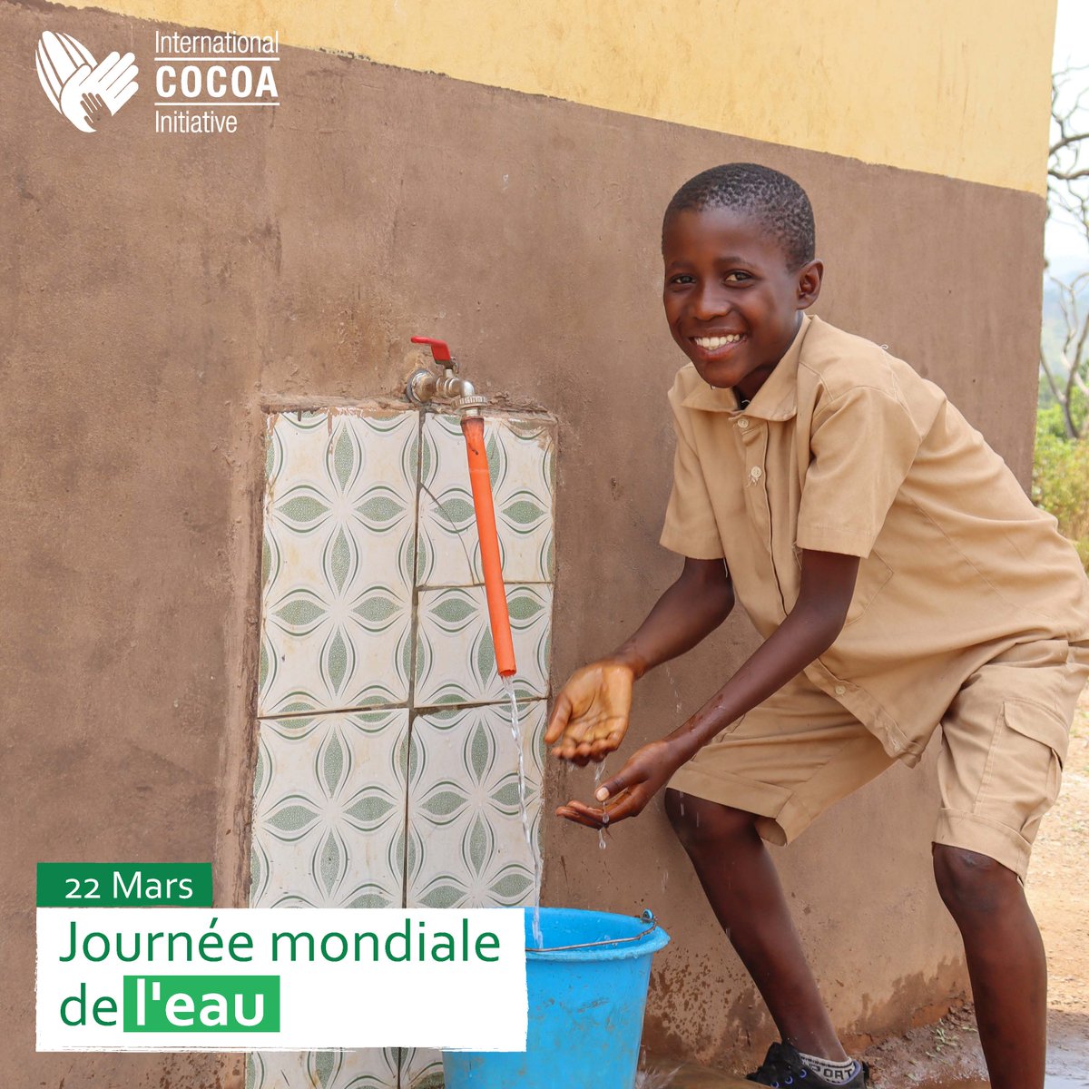L'eau est une ressource précieuse, un droit de l'homme. A ICI, on sait qu'en aidant les communautés cacaoyères en CIV et au GHA à accéder à une eau saine et propre, on peut contribuer à lutter contre le #TravailDesEnfants et à créer à un avenir meilleur #JournéeMondialeDelEau