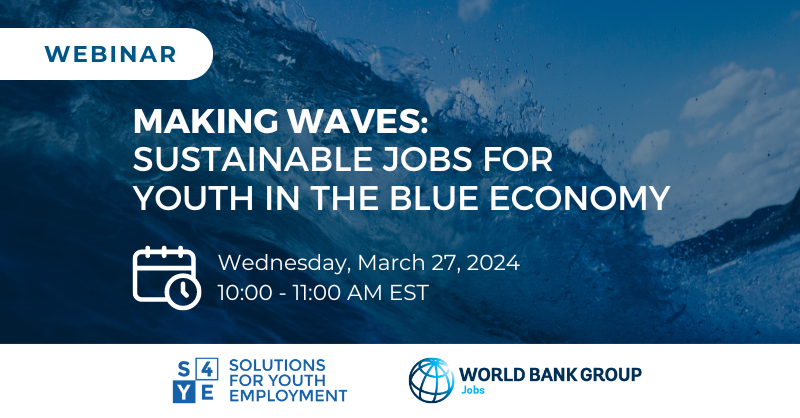 Join us for an insightful webinar on the role of the #BlueEconomy in fostering youth employment and sustainable development. Discover how ocean-based industries provide opportunities for young people while ensuring environmental sustainability. 👉wrld.bg/415150QZ7Ex