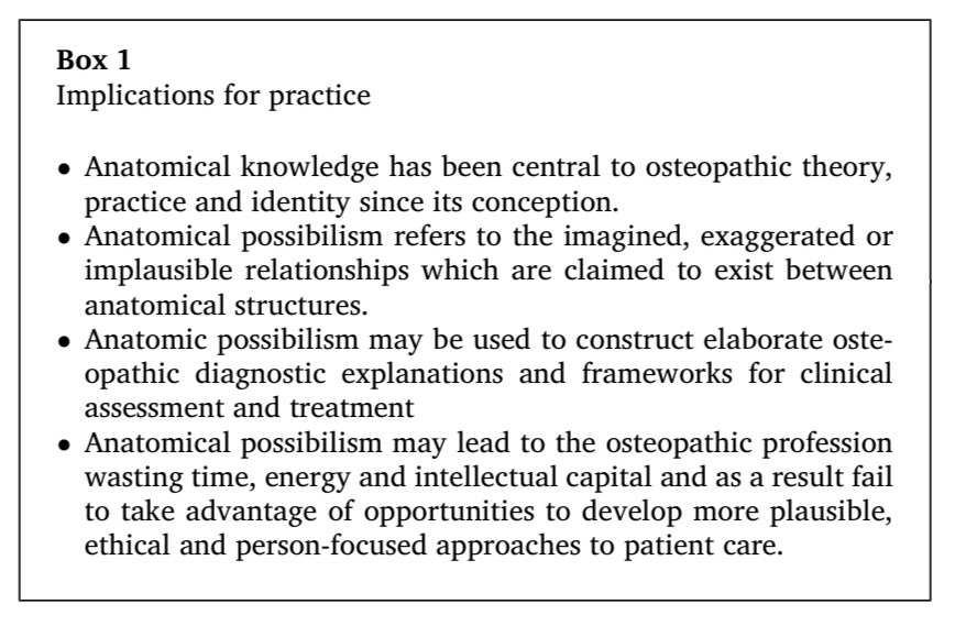 Retlouping's tweet image. Great paper here. The information is equally applicable to all structural based manual therapy approaches.