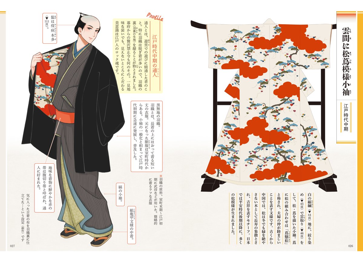 【マール社👘4月新刊】
『小袖雛形ファッションブック イラストで楽しむ江戸着物の文様とデザイン』

『お江戸ファッション図鑑』の撫子凛による待望の新刊です! 江戸時代のファッション誌「小袖雛形本(こそでひながたぼん)」を現代版のイラストで楽しめます。

https://t.co/os5HTiEwBv… 