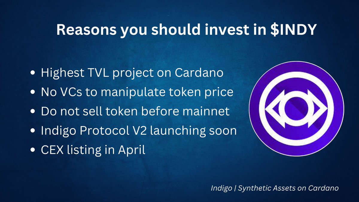 Reasons you should invest in $INDY

#tokenizeEverything