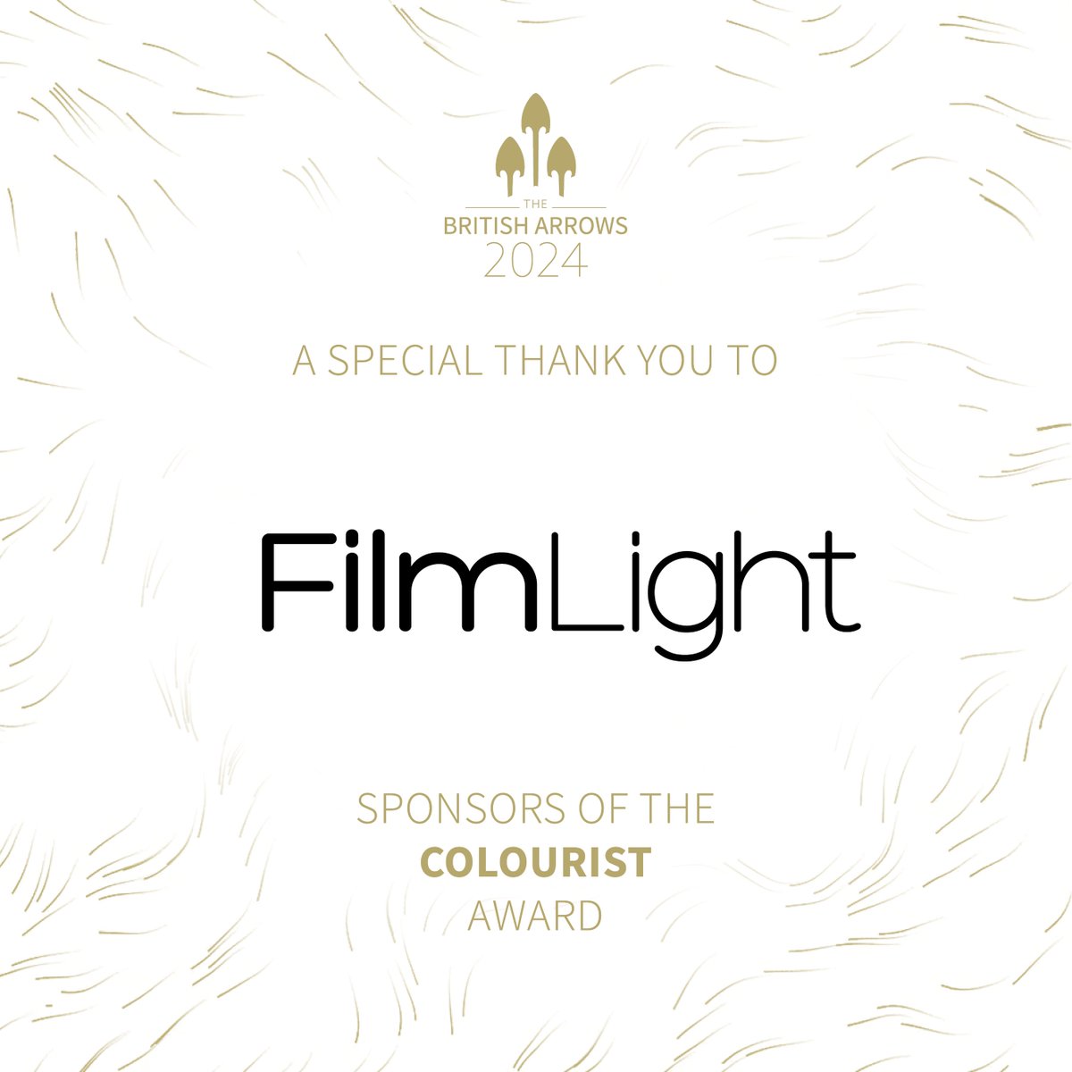A special thank you to Filmlight Sponsors of the Colourist Award #BA23 #BA23 #BritishArrows #advertising #award #celebration