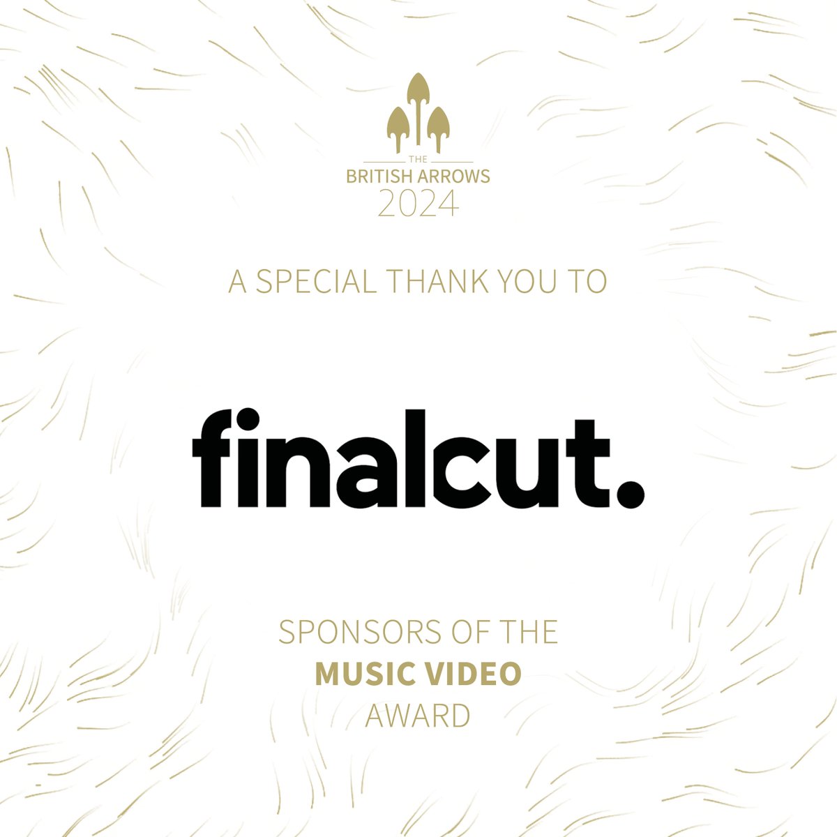 A special thank you to Final Cut Sponsors of the Music Video Award #BA23 #BA23 #BritishArrows #advertising #award #celebration