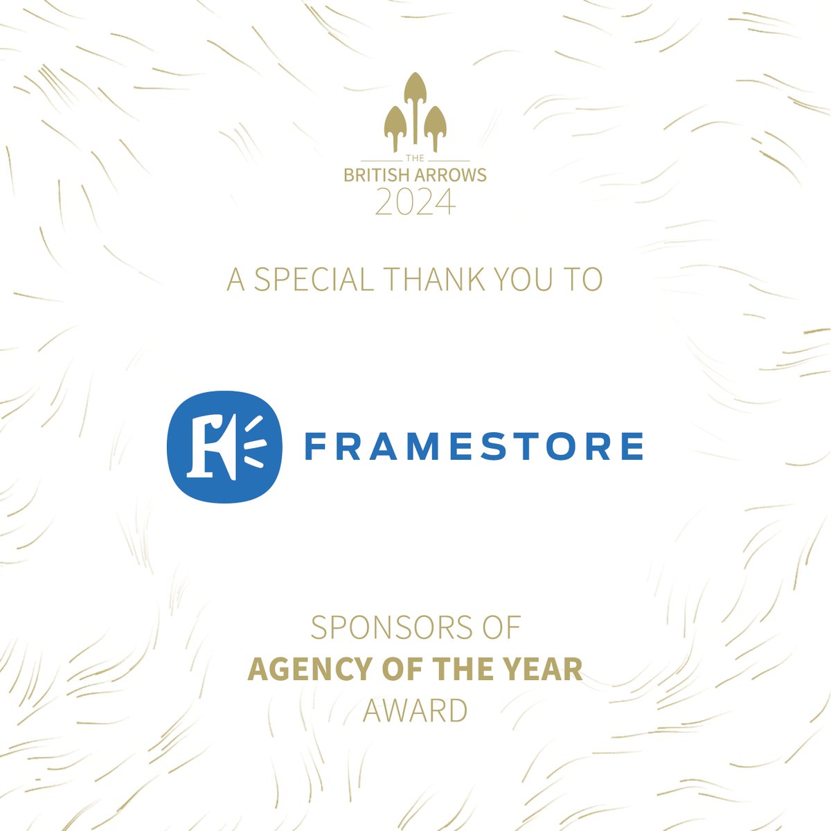 A special thank you to Framestore Sponsors of the Agency of the Year Award #BA23 #BA23 #BritishArrows #advertising #award #celebration