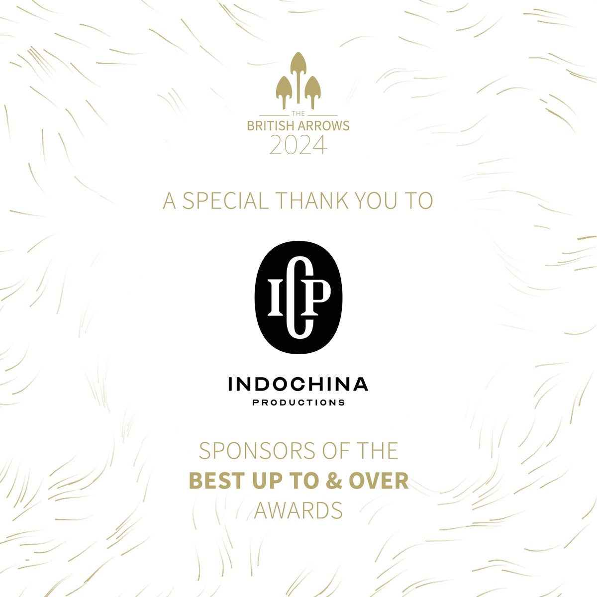 A special thank you to Indochina Productions Sponsors of the Best Up To and Over Awards #BA23 #BA23 #BritishArrows #advertising #award #celebration