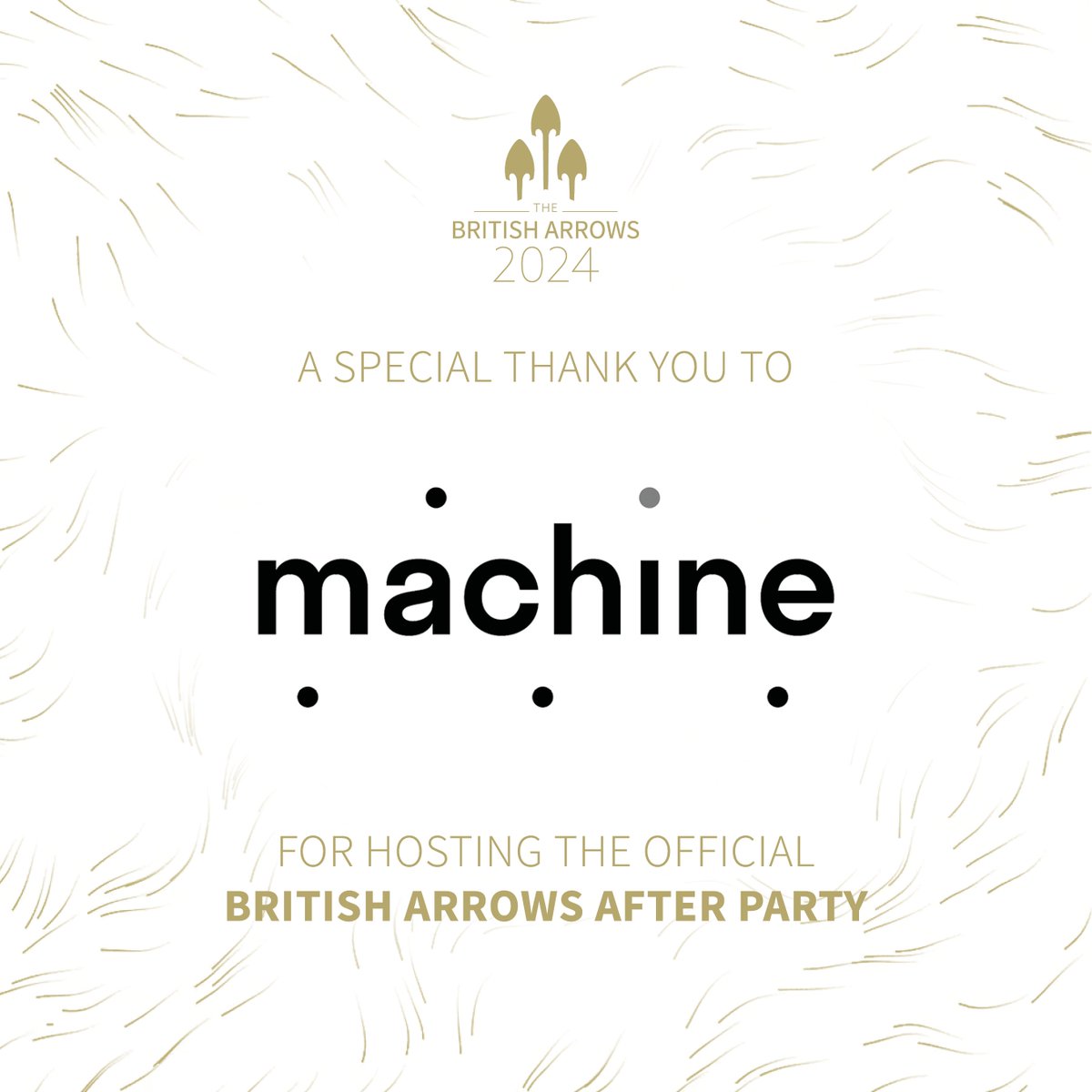 A special thank you to Machine For hosting the official British Arrows After Party! #BA23 #BA23 #BritishArrows #advertising #award #celebration
