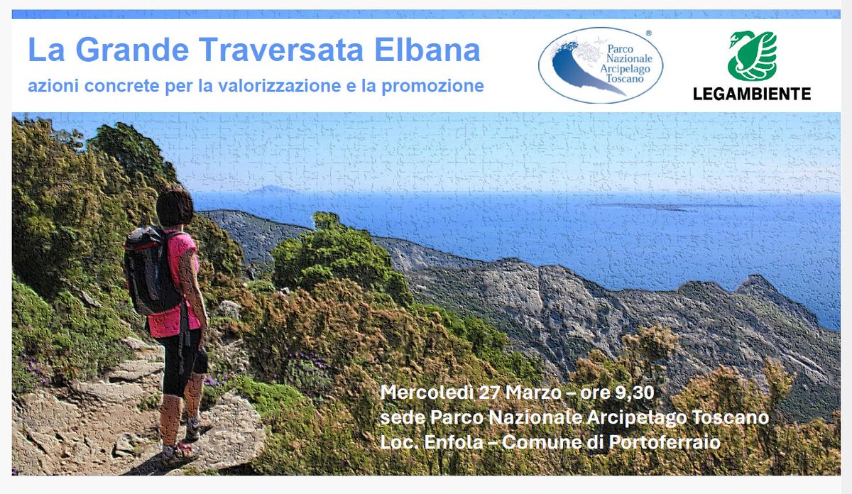 Il 27 marzo il II workshop dedicato alla 'Grande Traversata Elbana, azioni concrete per la valorizzazione e la promozione”, per turistici, associazioni, pro loco, guide e #trekkers, nonché agli amministratori locali elbani #GTE #sentieri #elba