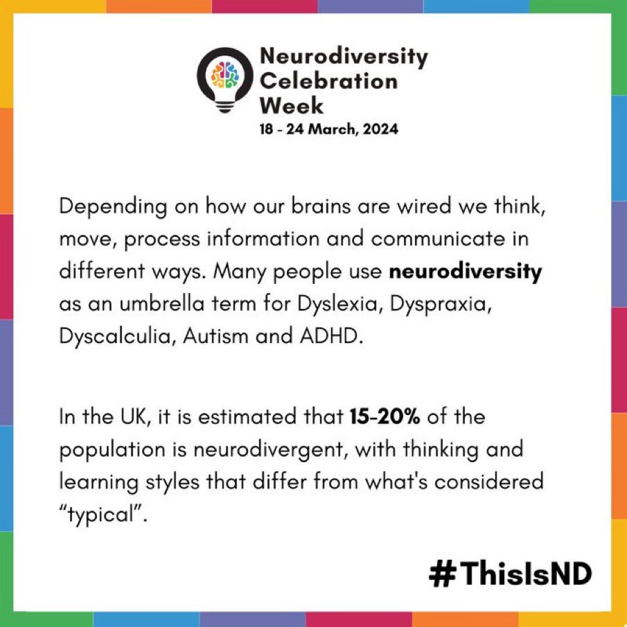 Neurodiversity describes the variation &amp; differences in neurological structure &amp; function that exist among human beings. One is no more “right” or “normal” than another. We're all different and all deserve equal representation. #Neurodiversity #NeurodiversityCelebrationWeek