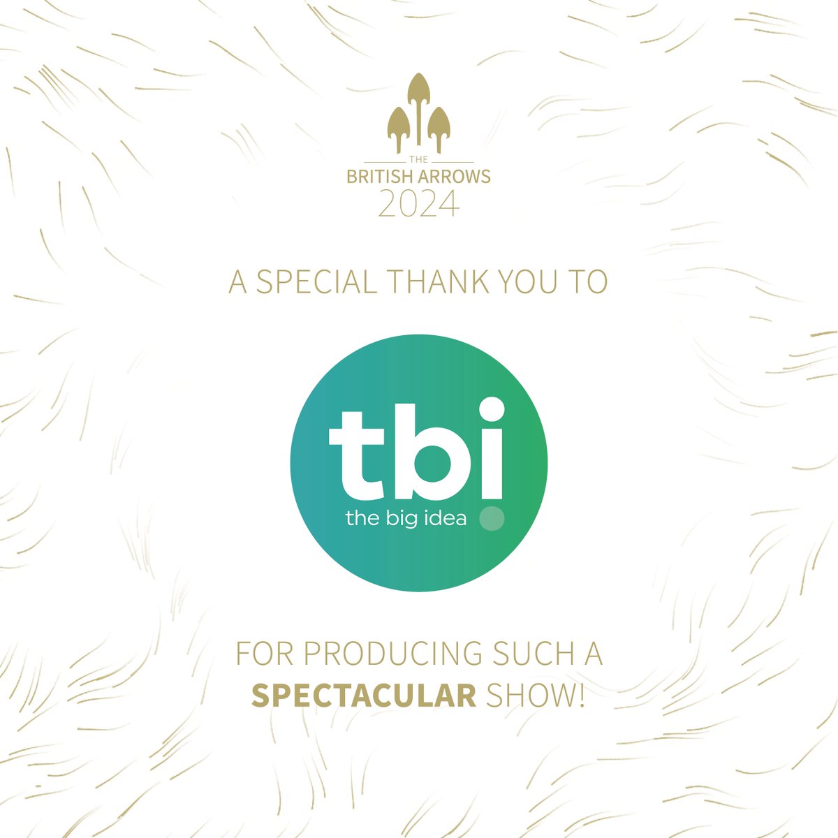 A special thank you to TBI Media For producing such a spectacular show! #BA23 #BA23 #BritishArrows #advertising #award #celebration