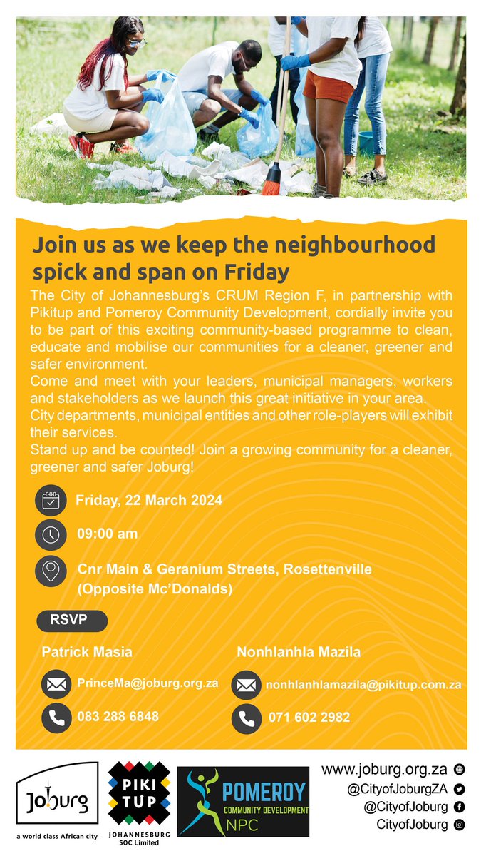 CleanerJoburg's tweet photo. Jozi! There is more - Pikitup Southdale depot with leadership and supporting entities in Region F. Our Educational Heroes there to assist the public #PickItUp #DontDrop #ReduceReuseRecycle @CityofJoburgZA @RegionF_Joburg https://t.co/Fdi7DMZXEs