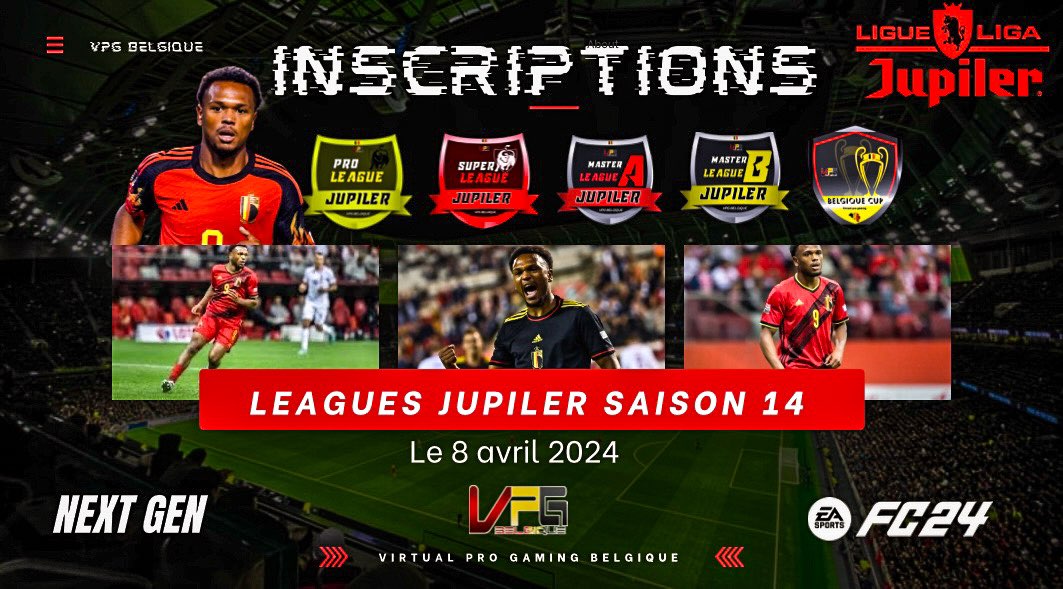 Les inscriptions pour la saison 14 sont ouvertes.
Pour vous inscrire, rendez vous sur le discord de la VPG BELGIQUE et ouvrez un ticket pour faire votre demande d'inscriptions