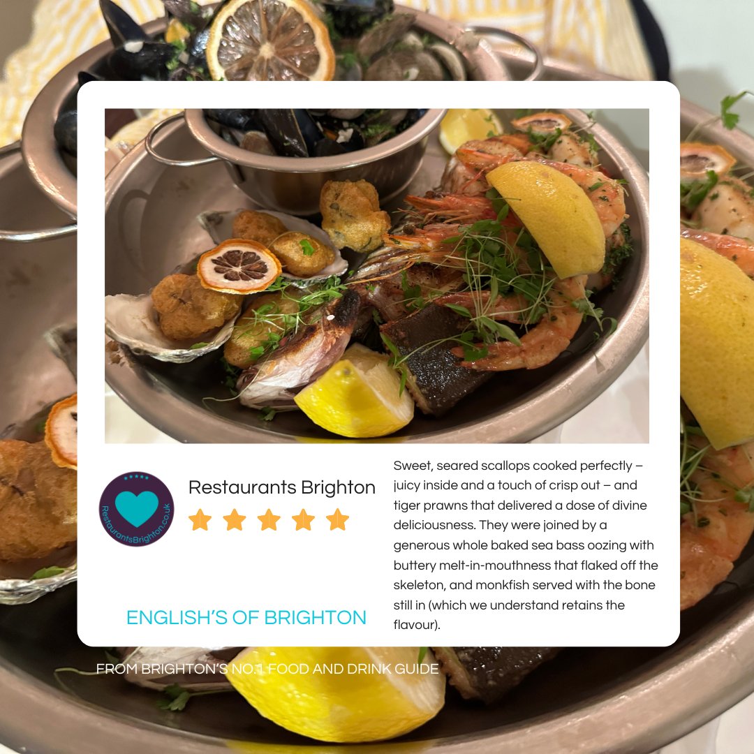 Read about our recent English's visit here: restaurantsbrighton.co.uk/englishs-a-tas… #seafood #brighton #foodie