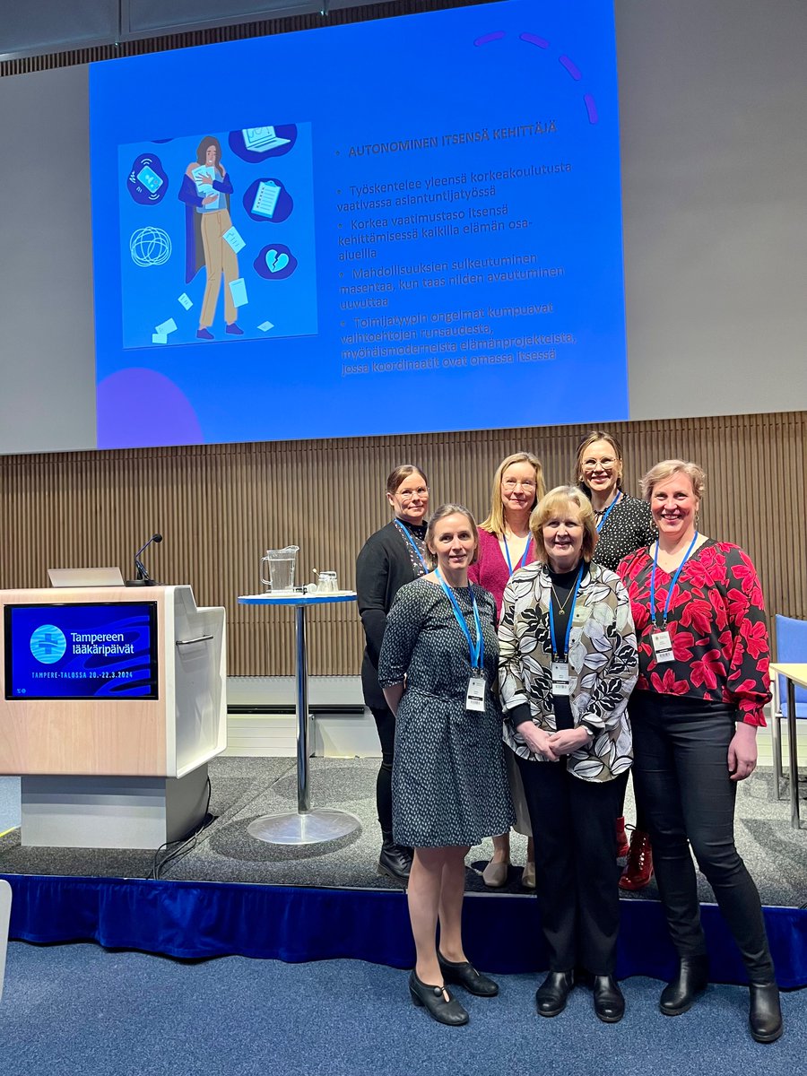 Tämä upea jengi veti aamun iloksi hienon työterveysaiheisen session Työterveyshuollon työkalut tutuksi #tampereenlääkäripäivät

Kiitos <a href="/AnniinaAnttila1/">Anniina Anttila</a> <a href="/HIlmonen/">Henni Hyytiä-Ilmonen</a> <a href="/KangasPauliina/">Pauliina Kangas</a>  sekä Riitta Sauni, Saara Taponen ja Johanna Vilen 🫶🏻

#työterveys #koulutus
