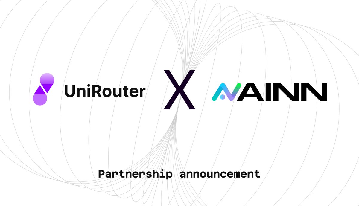 UniRouter (@unirouterbtc) on Twitter photo ๐ Excited to announce that <a href="/UniRouterBTC/">UniRouter</a> and <a href="/AINN_BRC20/">AINN | BRC20 AI Crypto</a> are now partnering with each other, merging the best of #Bitcoin and #DeFi.
#AINNLayer2 solution is an ultimate AI-modular EVM compatibility Bitcoin Layer2 solution, meets UniRouter's liquid staking, unlocking a new era ๐ Excited to announce that <a href="/UniRouterBTC/">UniRouter</a> and <a href="/AINN_BRC20/">AINN | BRC20 AI Crypto</a> are now partnering with each other, merging the best of #Bitcoin and #DeFi.
#AINNLayer2 solution is an ultimate AI-modular EVM compatibility Bitcoin Layer2 solution, meets UniRouter's liquid staking, unlocking a new era